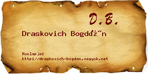 Draskovich Bogdán névjegykártya